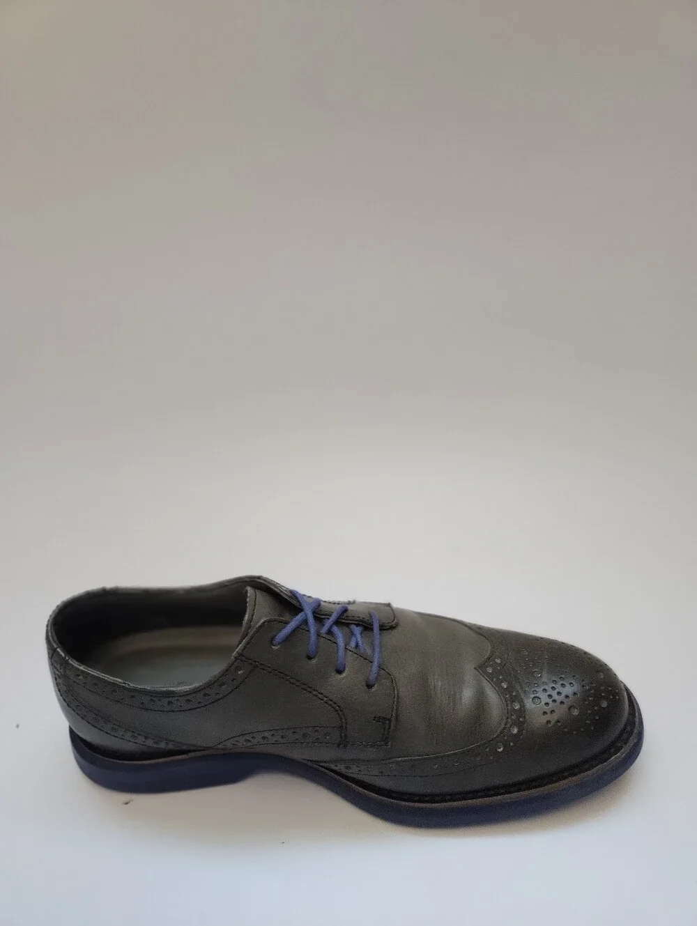 Sperry Top Sider Gold Cup Wingtip Oxfords Mens Sz 9.5M Gray Leather Dress Shoes
